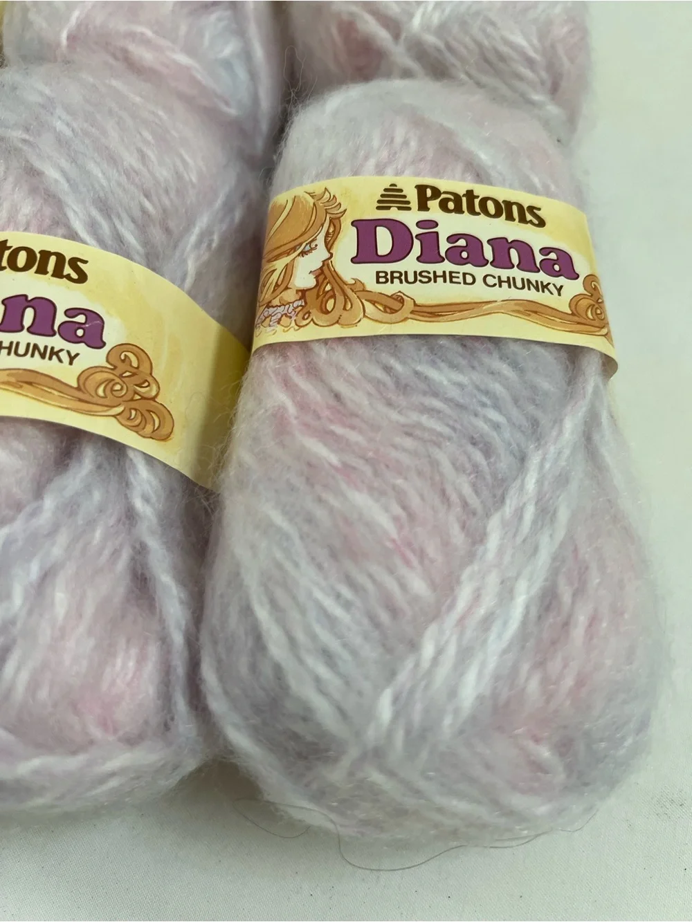 7 Skeins Patons Yarn Diana BRUSHED CHUNKY 50g Shade 9264 Lot 56483 Great Britain